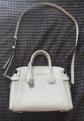 Original Michael Kors Handtasche Echt Leder weiß/grau