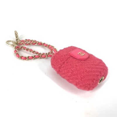 CHANEL apple pouch airpods case With Chain Earphone case