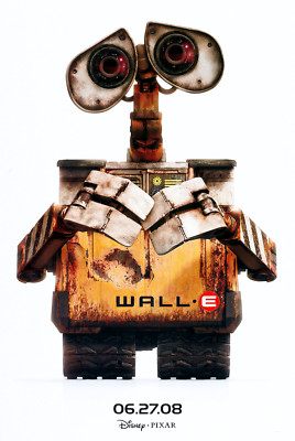 Disney Pixar WALL-E 2008 Movie Poster Ben Burtt Elissa Knight 11x17