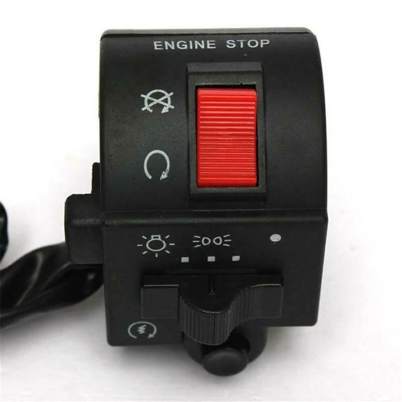 Universal12V 7/8" Motorcycle Handlebar Horn Turn Signal Start Switch For Suzuki — 第 4/4 张图片