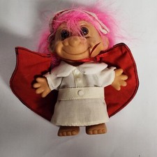 Russ Vintage Trolls Doll - CLASSIC NURSE TROLL Pink Hair Florence Nightingale