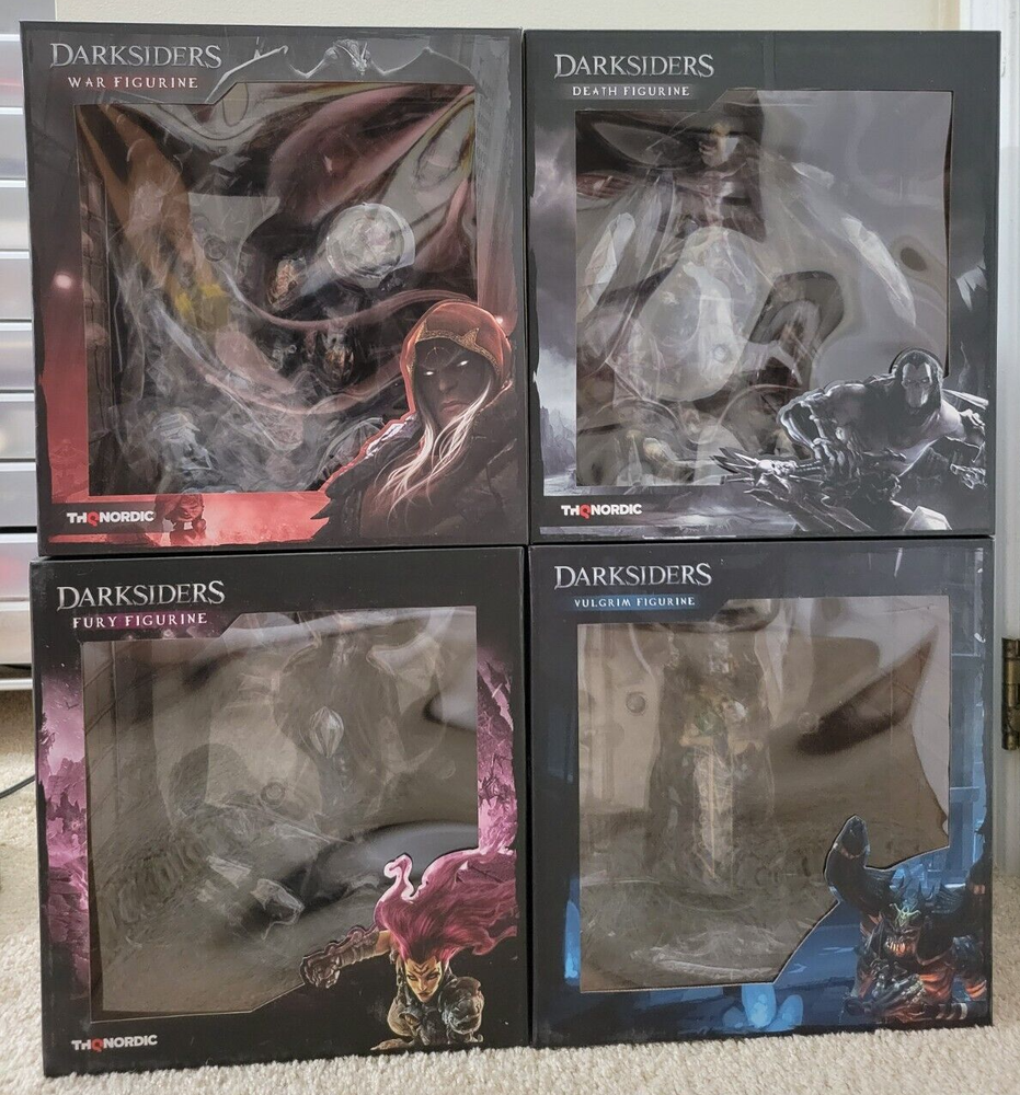 Darksiders III 3 Apocalypse Edition Complete Figurine Set War Death Fury Vulgrim