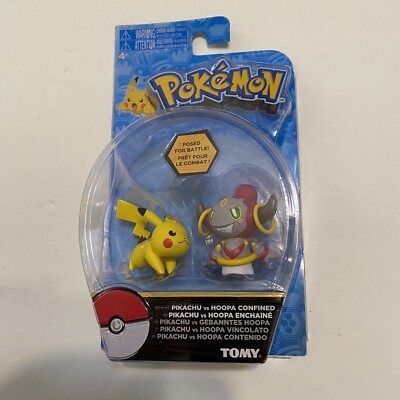 POKEMON  PICACHU VS. HOOPA CONFINED Posed for Battle TOMY 2 Pack,NEW