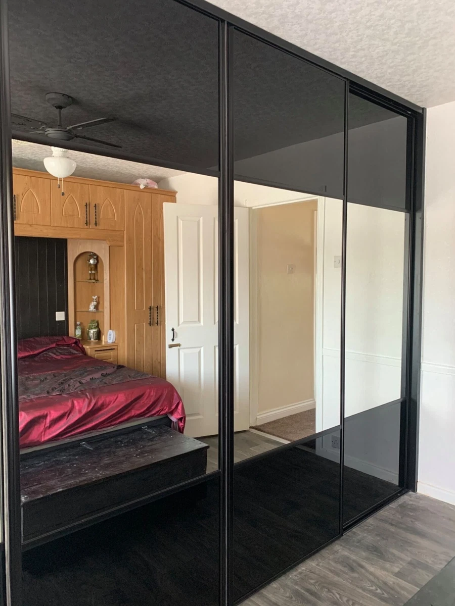 Sliding Wardrobe Door Bronze Mirror Anthracite Frame 1085mm w