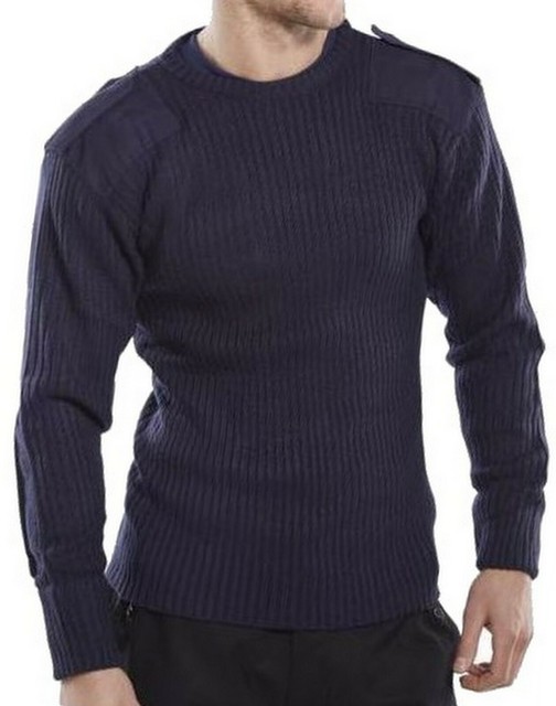 navy blue military jumper
