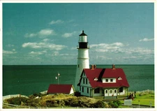 Portland Head Light Light House Postcard Unposted Coastla Photo Scenics