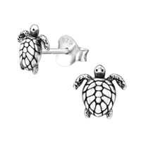 1 Paar Ohrstecker Ohrringe 925 Sterling Silber SchildkröTe