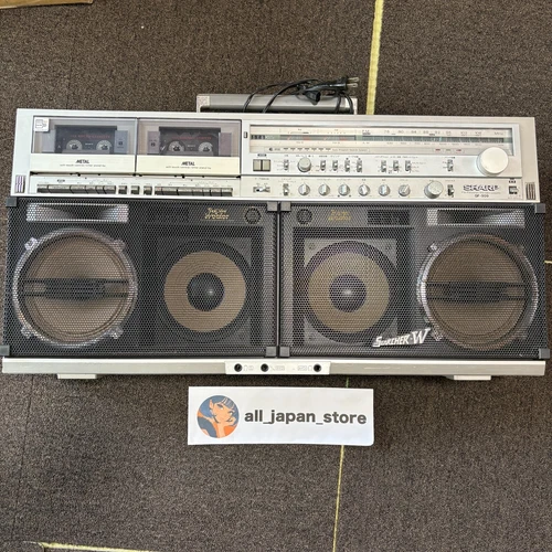 SHARP GF-909 THE SEARCHER-W Vintage Boombox Cassette & Radio Working w/ cable