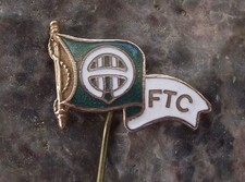Antique Ferencvarosi Ferencvárosi Torna Club Bajnok FTC Football Flag Pin Badge