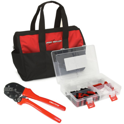Anderson Powerpole Crimping Tool and 150 pc Connector Kit in Nylon Gear Bag 