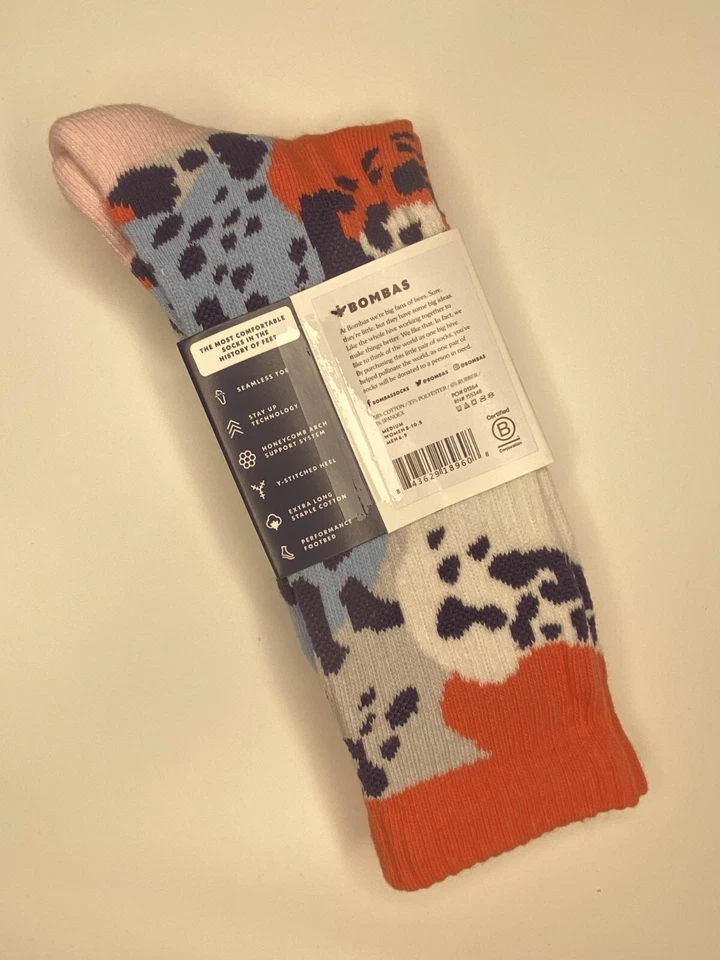 [6 Упаковок] Bombas Moonbeam леопард камуфляж средний икры носки - Изображение 4 из 4