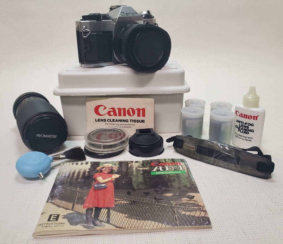 【美品】Canon AE-1 Program 50mm 70-210mmレンズ付 美品】Canon AE-1 Program 50mm 70-210mmレンズ付 美品】Canon AE-1