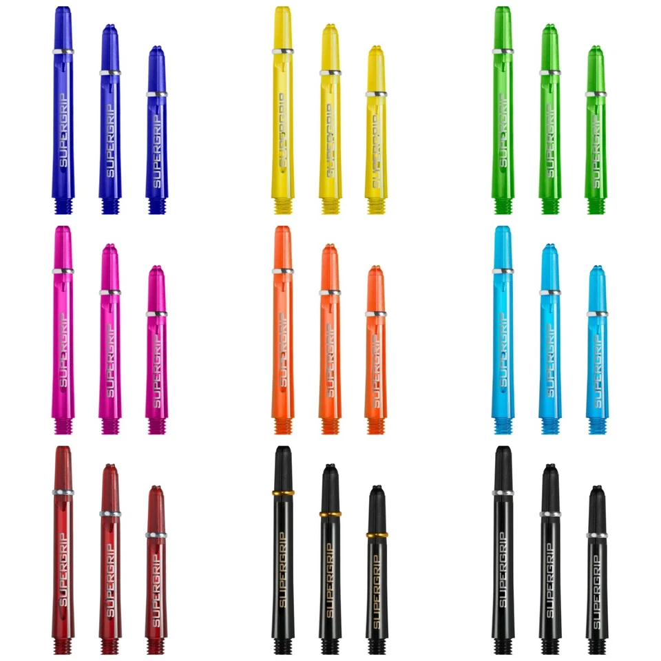 Harrows Supergrip Dart Shafts Farbe, Länge & Sets wählbar | Short, Midi, Medium