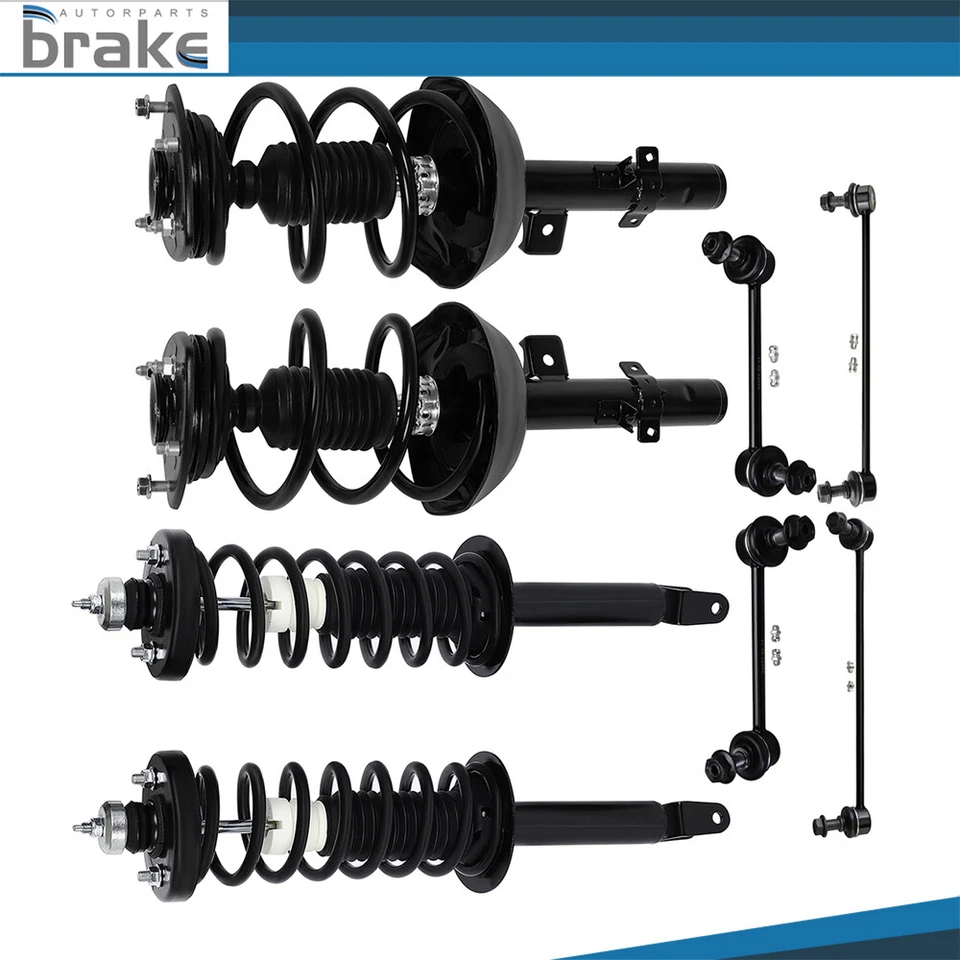 Fits 2013-2017 Honda Accord 2.4L Front Rear Struts Sway Bars w/ Coil Spring Foto 3 de 4