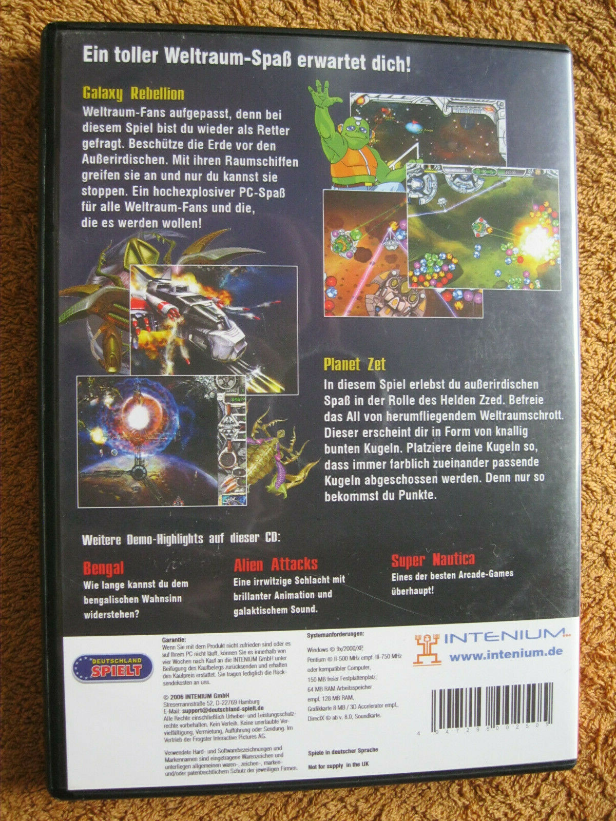 PC CD Rom Spiel Galaxy Edition (PC, 2006) 2 Spiele Galaxy Rebellion