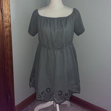 SHEIN Laser Cut Out Stretch Dress Women's sz XL Green EUC