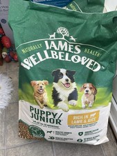 15kg James Wellbeloved Puppy / Junior Dry Dog Food Rich in Lamb & Rice 1.43 per kilo
