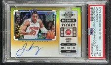 JADEN IVEY PSA 10 2022 CONTENDERS OPTIC #139 ROOKIE GOLD PRIZM VAR AUTO 06/10