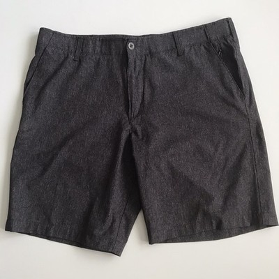 Swiss Tech Mens Grey Heather Performance Shorts Size 36 Hiking Zip Pockets