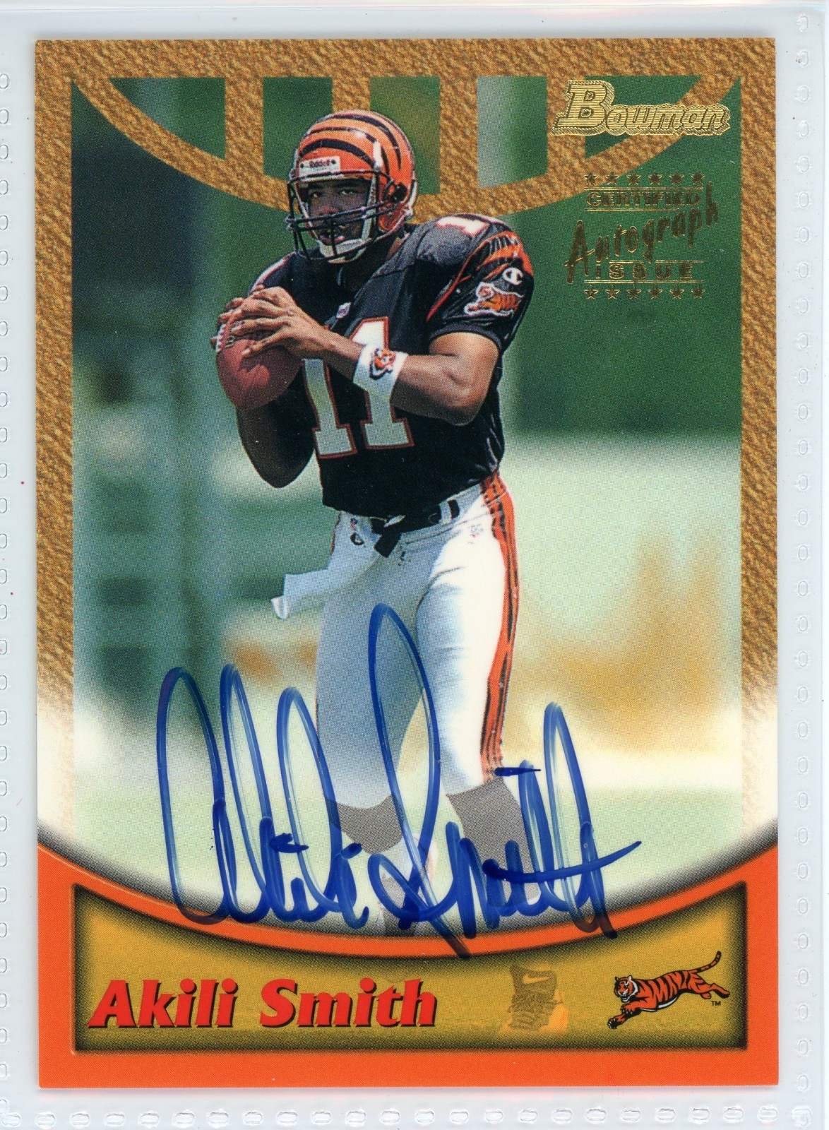 1999 Bowman AKILI SMITH On-Card Rookie Autographed Card #A2