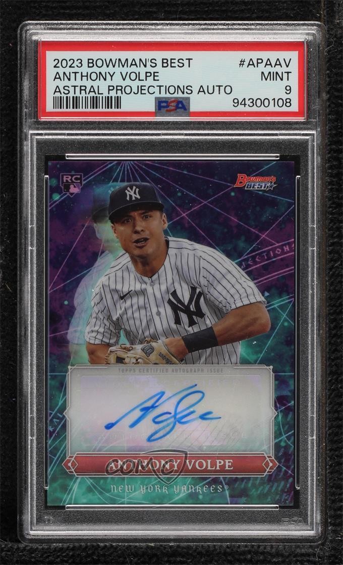 2023 Bowman's Best 8/99 Anthony Volpe #APA-AV PSA 9 MINT Rookie Auto RC uk2