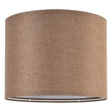 Drum Lamp Shade Fits Table Floor Lamps 13x13x10 Inch Coffee Brown Fabric