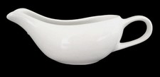 Simple Dining Ceramic Gravy Boat White 10 Ounce Capacity