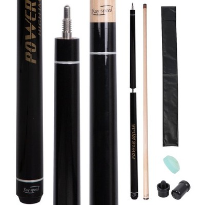 Ray speed Heavy Hitter Jump Break Pool Cue, 3 Piece Pool Cue 14mm Phenolic Tip