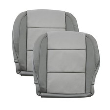 2005-2015 For Nissan Armada Titan Driver Passenger Leather Seat Cover 2tone Gray