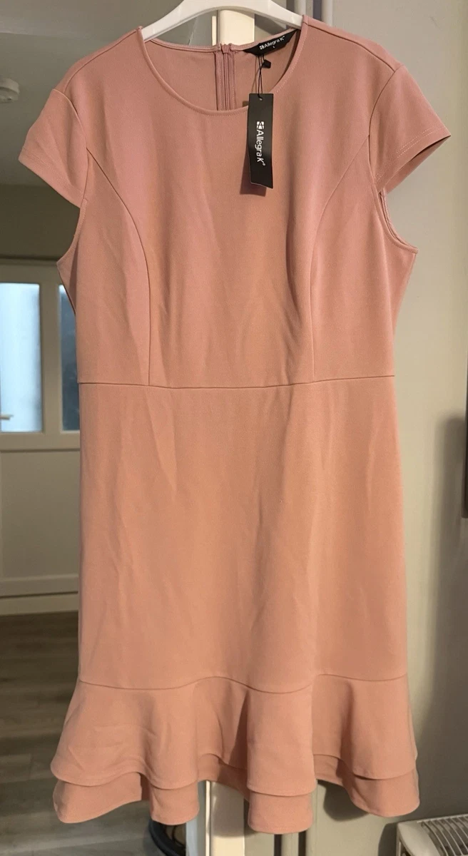 the line by k allegra dress Corduroy Mini V Neck Vintage A-Line Bib Overall Pinafore Dress, Pink / M