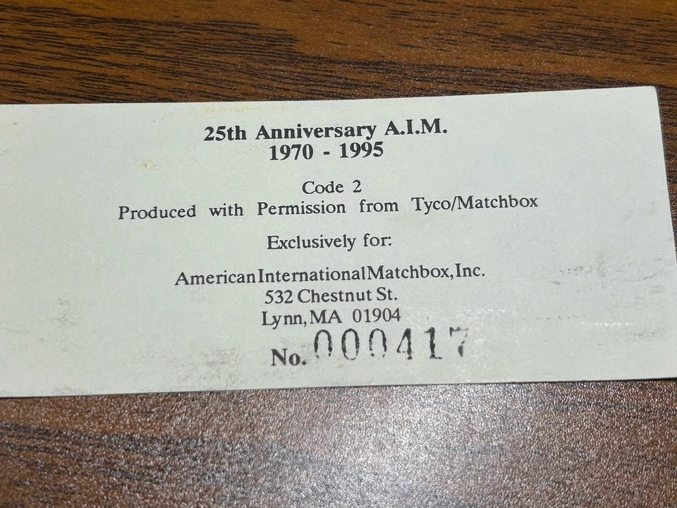 Matchbox Y-5 1927 Talbot Van 25 Aniversario OBJETIVO 1995 DE COLECCIÓN Foto 4 de 4