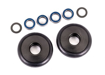 Traxxas 1/10 Rustler 2WD VXL * Aluminum Wheelie Bar Wheels w/ Bearings & O-Rings