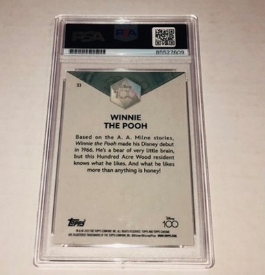 Jim Cummings Winnie The Pooh Topps Chrome Disney 100 #33 Signed