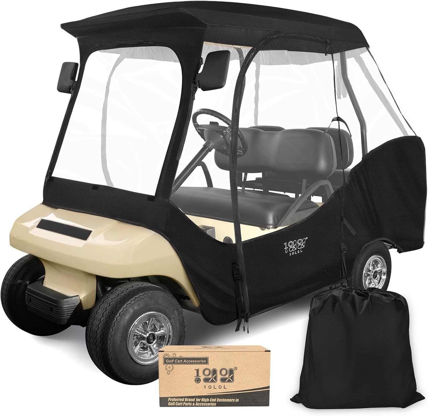 600D Golf Cart Driving Enclosure for 4 Passenger Club Car DS ,59 inch Short Roof