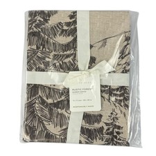 NWT Pottery Barn Rustic Winter Forest Shower Curtain Deer Stag Cabin Tree