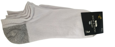 S&S Herren Socken Sneaker Socken Cotton Rich Natural 3er Pack Weiß Gr. 43-46