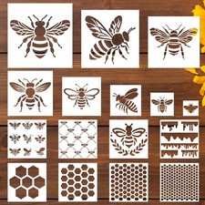 16 PCS Circle Stencils Round Polka Dot Templates Reusable Plastic Drawing DIY