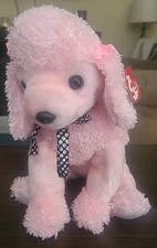 Ty Beanie Buddy BRIGITTE The Pink Poodle Dog Plush Stuffed Animal 12” Retired