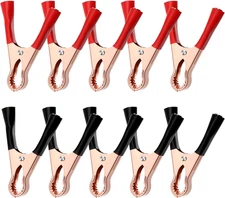 10 Pcs Metal Alligator Clips 50A Insulated Alligator Clips Heavy Duty Alligator