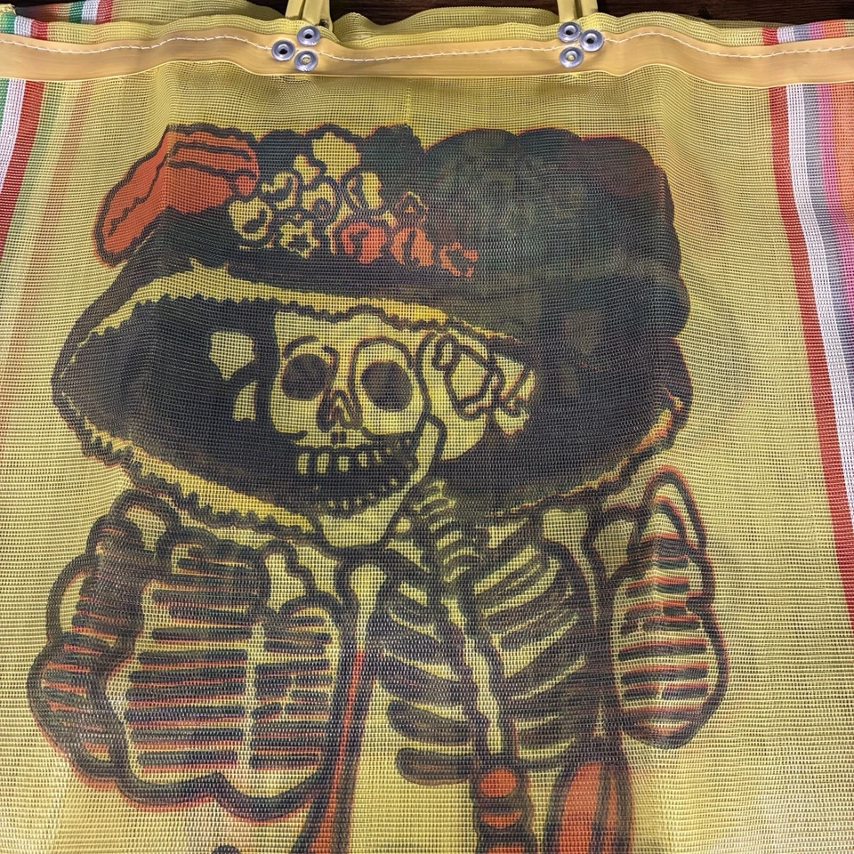 Halloween Catrina Mask,Catrin Skull Face Mask & Catrina Mesh Bag Day Of The Dead - Image 3 of 4