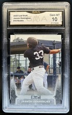 2020 Leaf Draft Jasson Dominguez RC Rookie #10 Yankees GMA 10