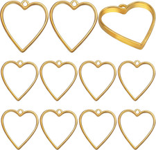 20Pcs Open Back Bezel Pendants Charms Alloy Hollow Frame Pendants Blank Craft Be