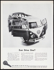 1963 Volkswagen Station Wagon Ever Drive One? Vintage Car PRINT AD