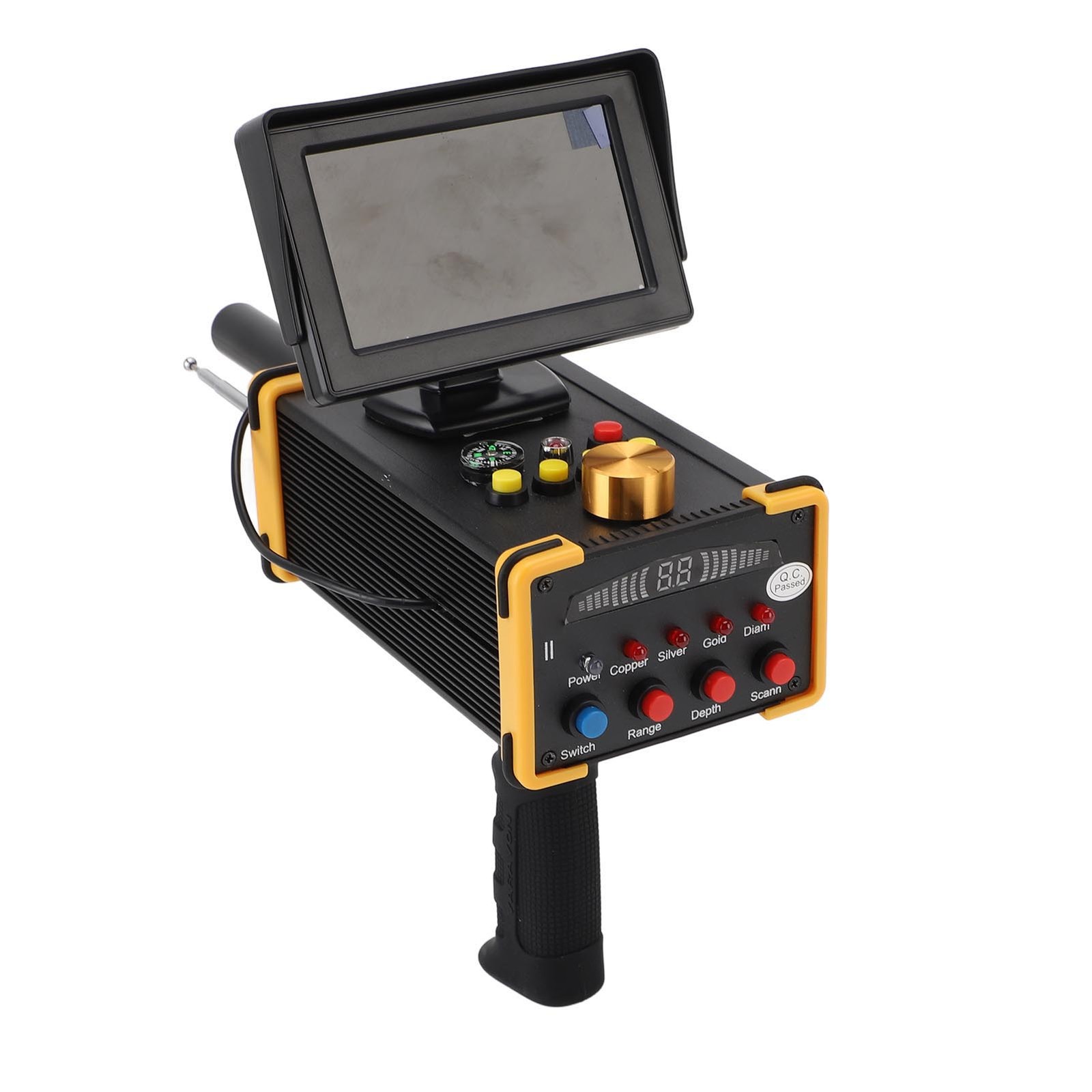 Metal Detector With Display 1000M Range 15M Depth Handheld Underground Treasure