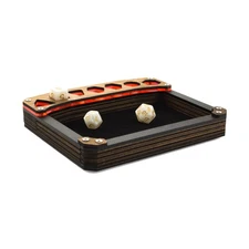 C4 Labs Dice Tray  Mini Display Dice Tray w/Genuine Walnut Top - Rad Pink  New