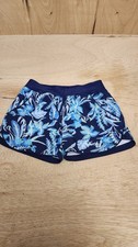 Lands End Navy Floral Swim Board Shorts Bottoms 5" Inseam Size 10