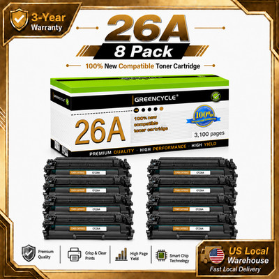 8 x CF226A High Yield Toner Cartridge For HP 26A Fit For LaserJet Pro MFP M426dw