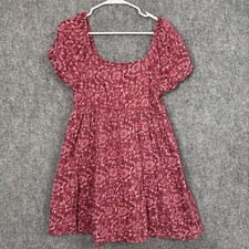 American Eagle Dress Womens Size M Red Retro Peasant Cottage Boho Indie