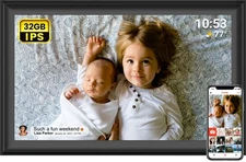 FRAMEO 15.6 inch 32GB Digital Photo Frame IPS Touch Screen  Auto-Rotate