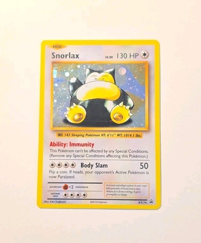 Pokemon Snorlax XY179 Holo Rare Black Star Promo MP